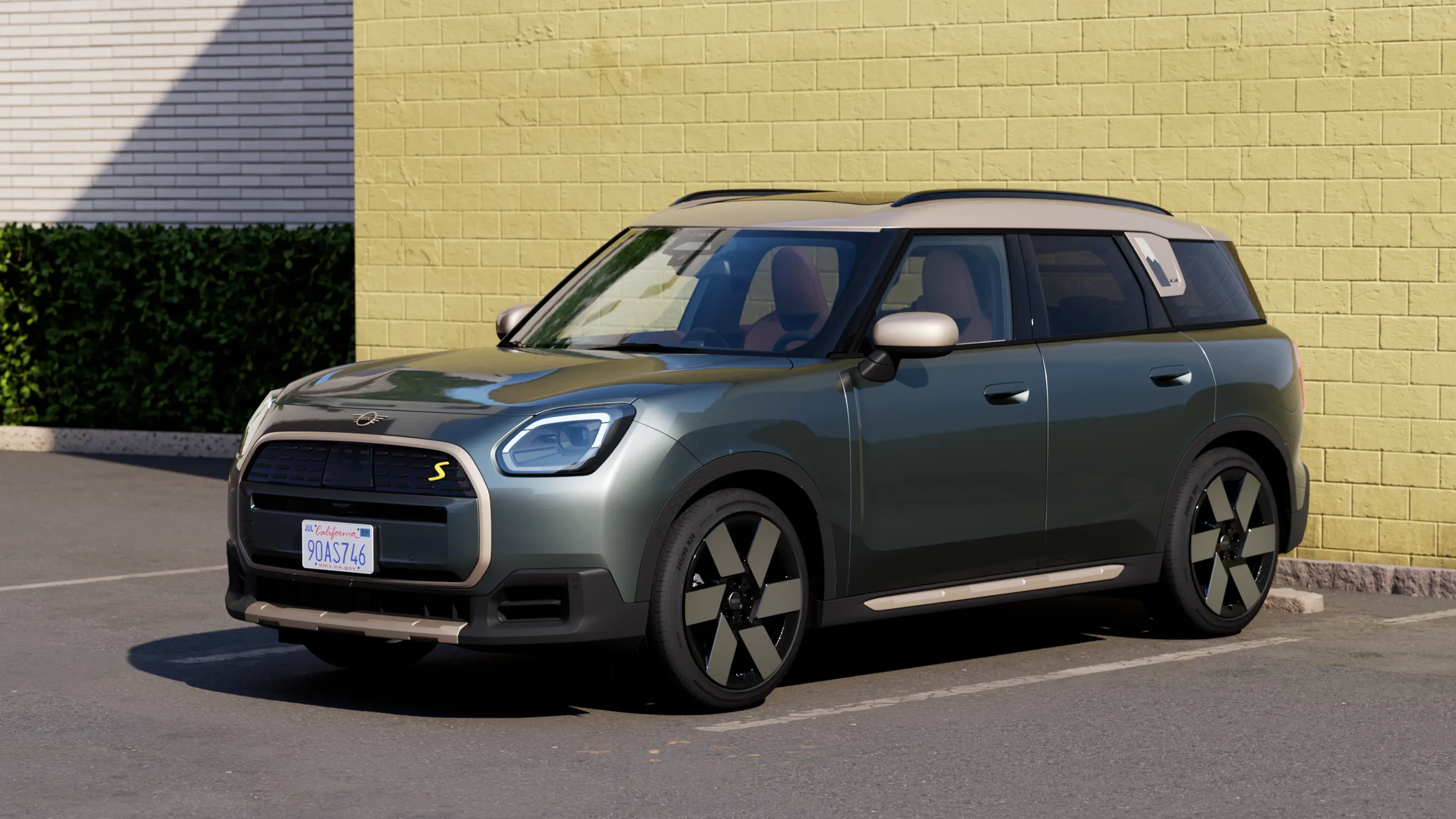All-electric Mini Countryman – model shelf - background
