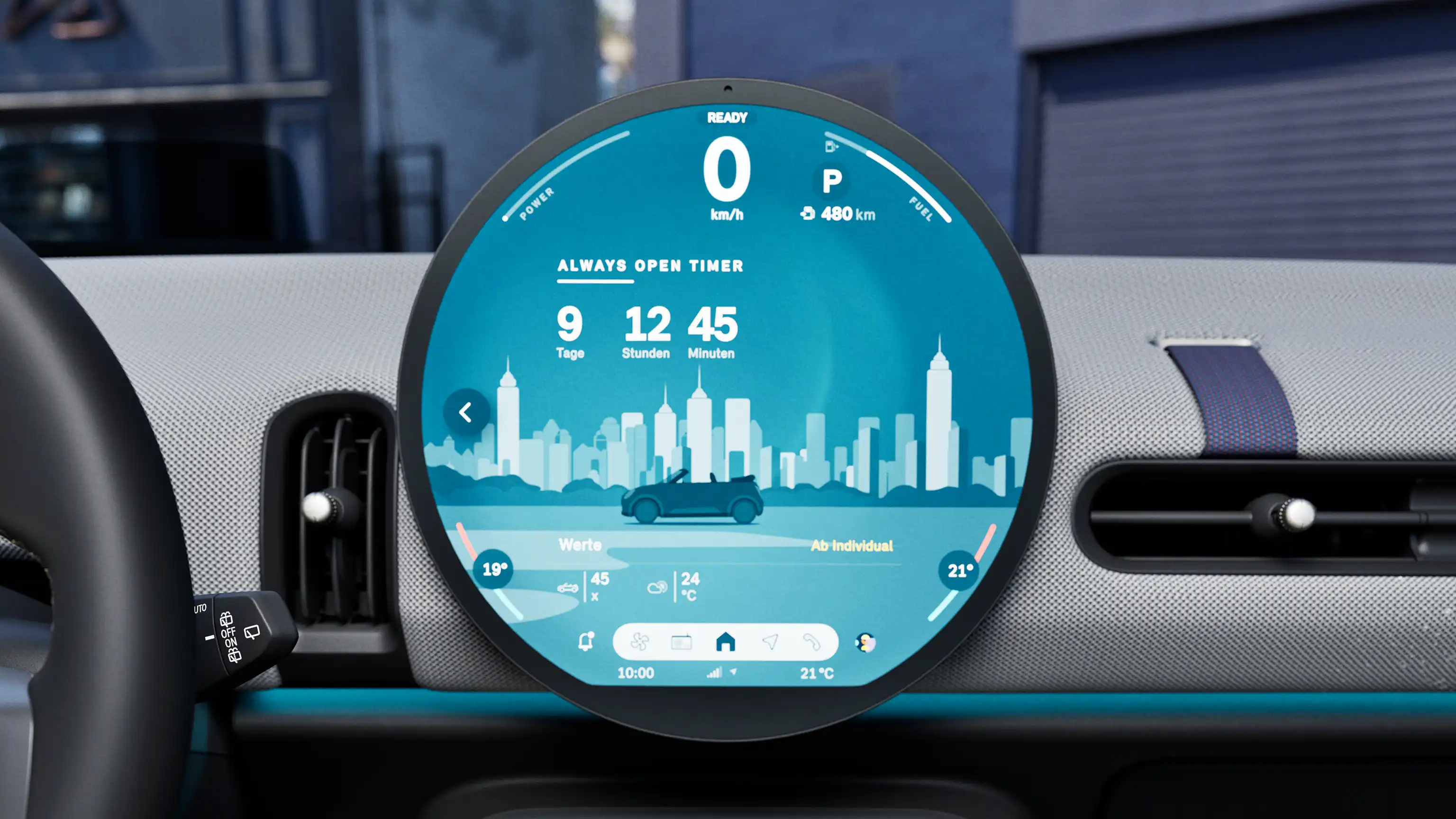 MINICooper Convertible - Round Display