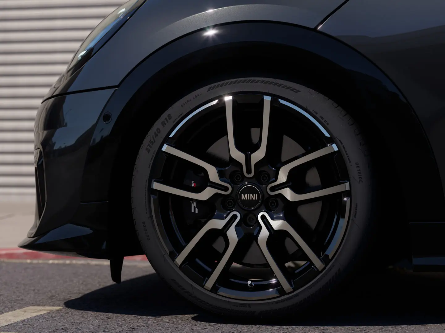 Standard MINI alloy wheel.