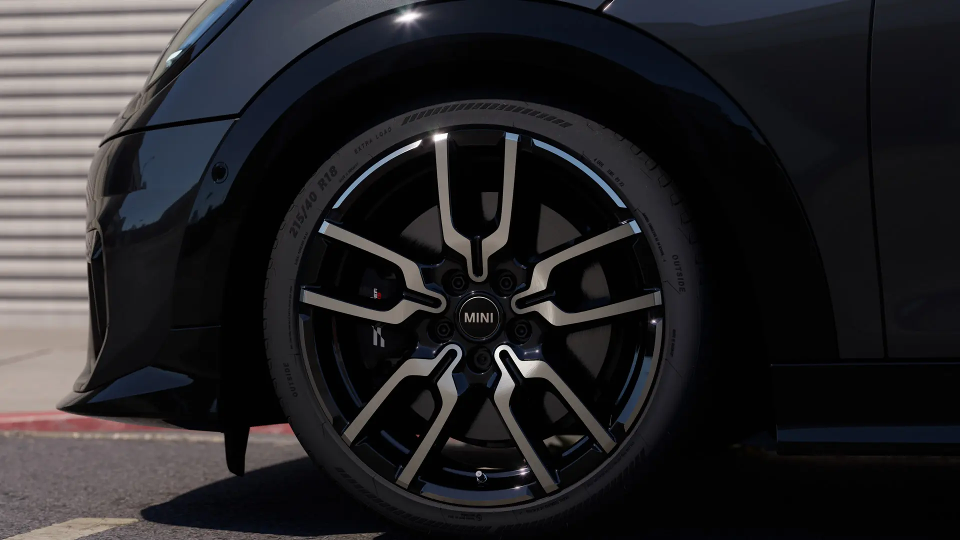 Standard MINI alloy wheel.