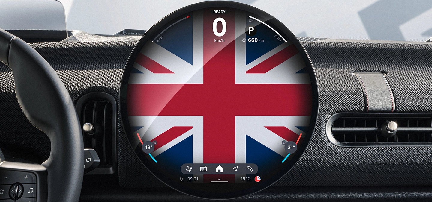 Interior view of the MINI Cooper Oxford Edition.
