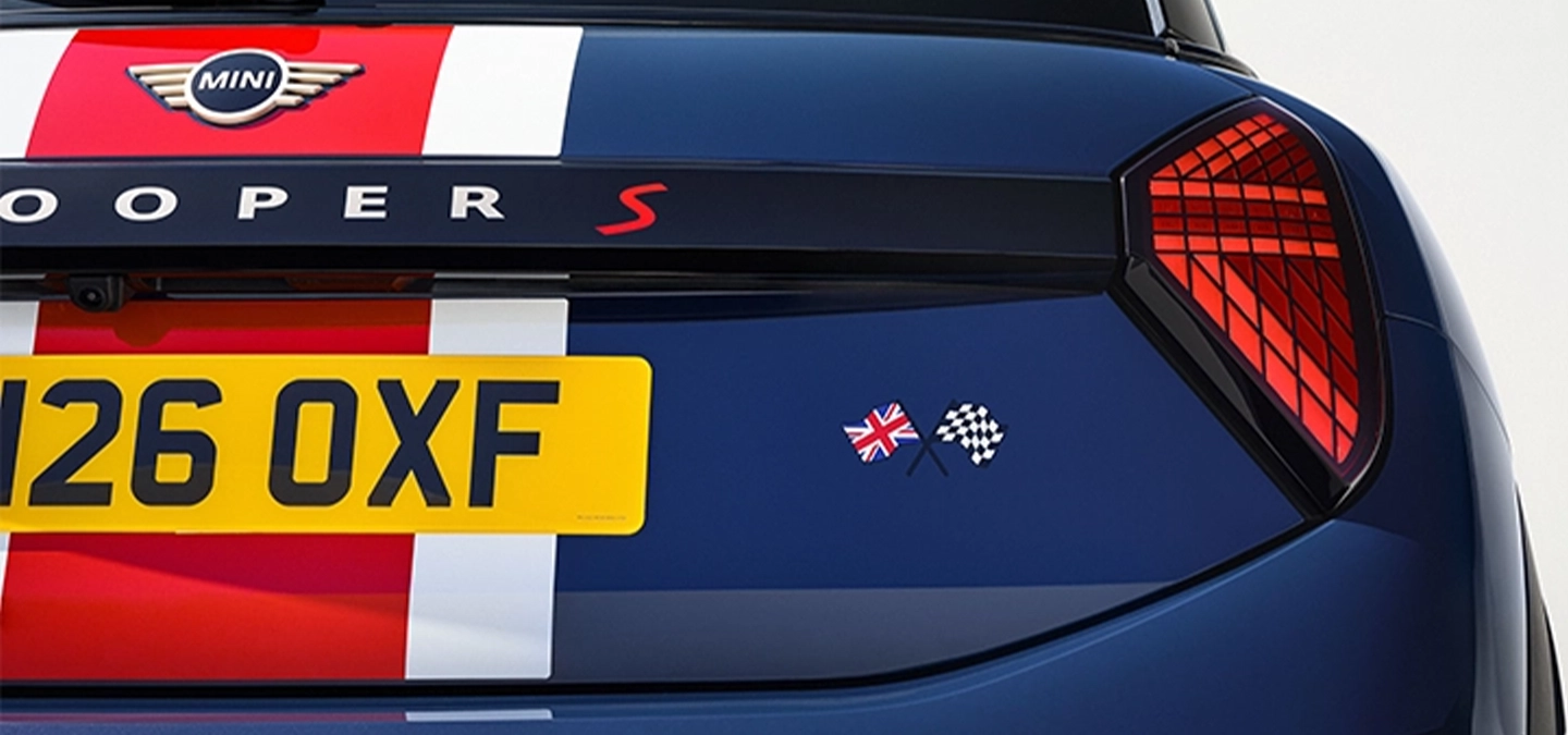 Rear view of the MINI Cooper Oxford Edition.