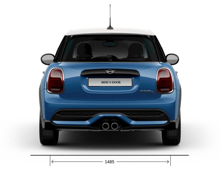 MINI 5-door Hatch – rear view – dimensions