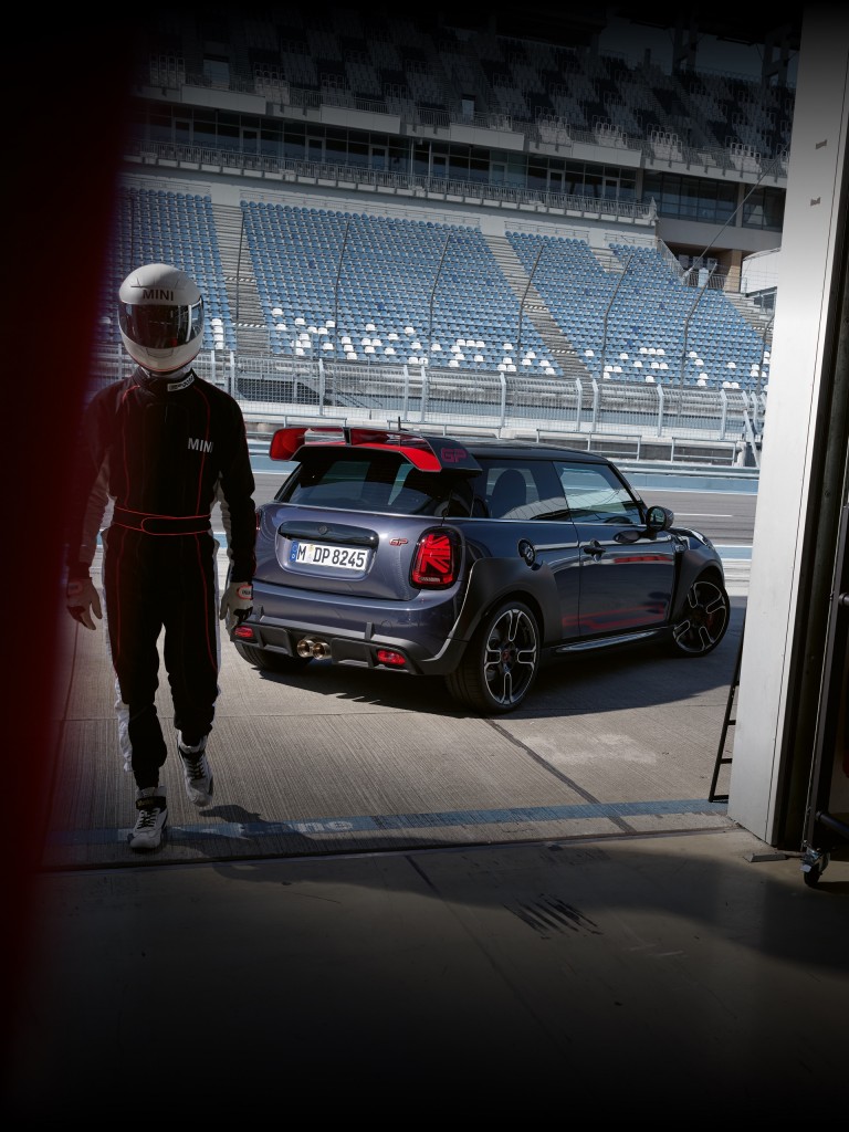 MINI John Cooper Works GP - side and rear view - track